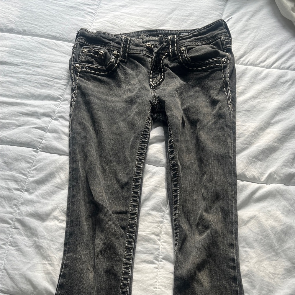 Miss Me Charcoal Skinny Jeans